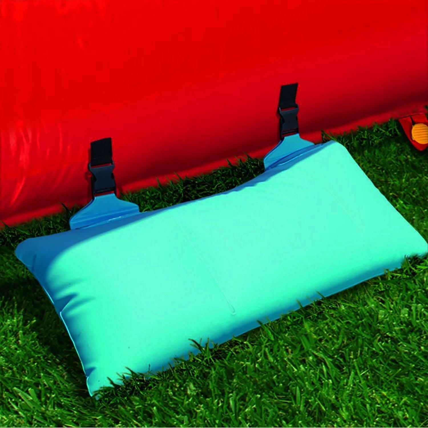 Banzai Double Drop Raceway 2 Lane Inflatable Kids Outdoor Backyard Bounce Water Slide Splash Park with Sprinklers and Climbing
