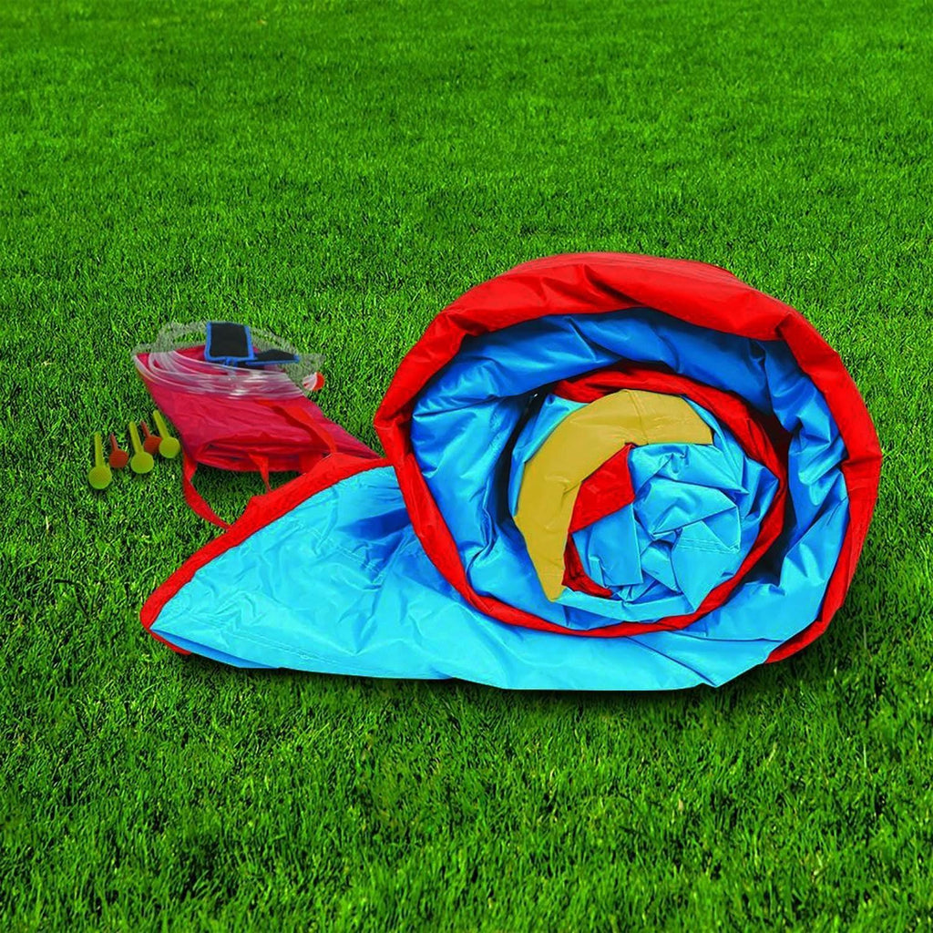 Banzai Double Drop Raceway 2 Lane Inflatable Kids Outdoor Backyard Bounce Water Slide Splash Park with Sprinklers and Climbing