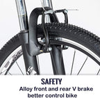 Mountain Bike Youth/Adult,26-Inch 27-Speed Men and Women MTB Bicycle,with V Brake and Suspension Fork