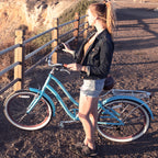 reezero Every journey Women's 7-Speed Step-Through Hybrid Cruiser Bicycle, 26 In. Wheels and 17.5 In. Frame, Teal