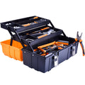 16-Inch Three-Layer Plastic StoraBox/Tool Box/Sewing Box Organizer, Multipurpose Organizer and Portable Handled StoraCase for Art Craft and Cosmetic