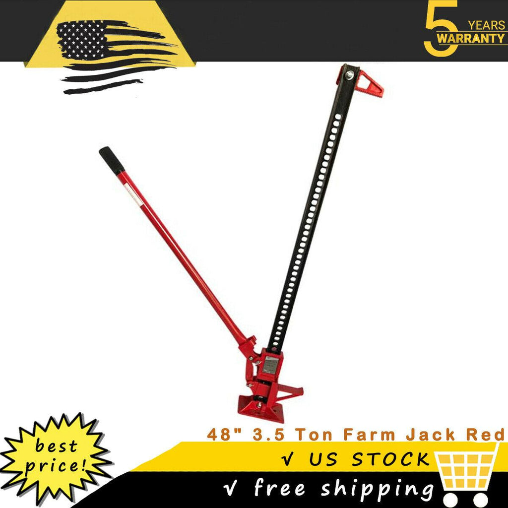 Hot Red 48" Farm Truck Tractor Off Road Bumper Jack High Lift Stands Repair Tool