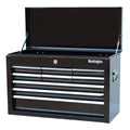 Portable Metal Tool Chest with 9 Drawers, 24" 9-Drawer Tool Chest Cabinet with Ball Bearing Drawer Slides, Steel Tool StoraBox Organizer 4006 Black