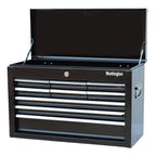 Portable Metal Tool Chest with 9 Drawers, 24" 9-Drawer Tool Chest Cabinet with Ball Bearing Drawer Slides, Steel Tool StoraBox Organizer 4006 Black