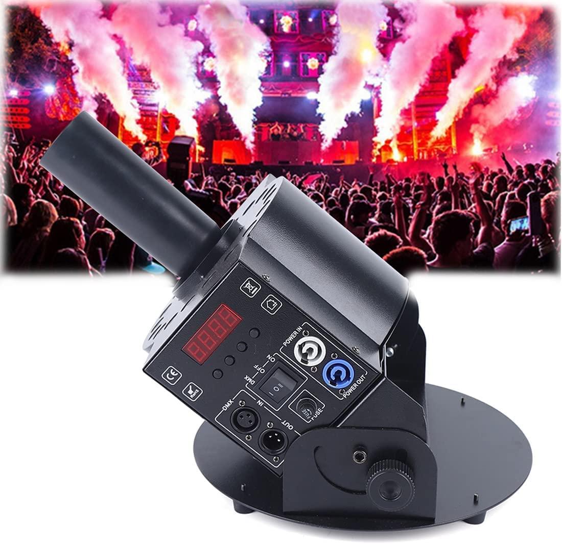 Aohuada CO2 Jet Machine, 250W LED RGB CO2 Cannon Column Stage Effect Jet Fogger Machine, Single Pipe Angle Adjustable Stage Smoke Machine DMX512 8-10m for Party Wedding Stage Shows