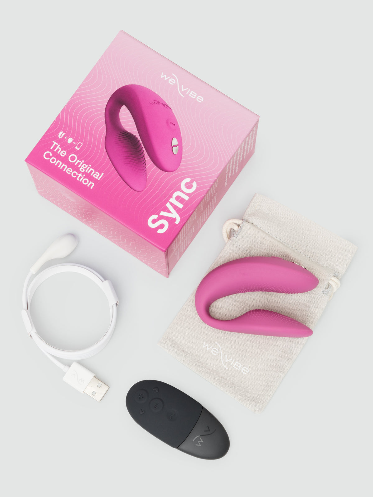 We-Vibe Sync 2 Remote Control and App Rechargeable Couple's Vibrator, Pink | Pink