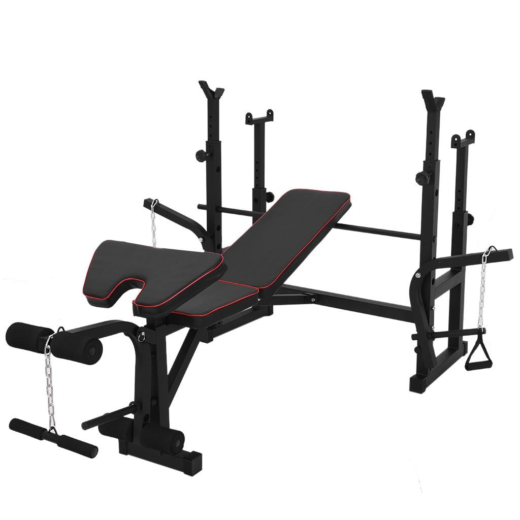 ESULOMP Multifunctional Weightlifting Bench Press Bench Barbell Bed Squat Rack Barbell