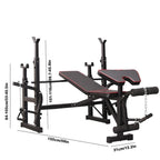 ESULOMP Multifunctional Weightlifting Bench Press Bench Barbell Bed Squat Rack Barbell