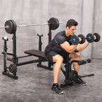 ESULOMP Multifunctional Weightlifting Bench Press Bench Barbell Bed Squat Rack Barbell