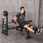 ESULOMP Multifunctional Weightlifting Bench Press Bench Barbell Bed Squat Rack Barbell