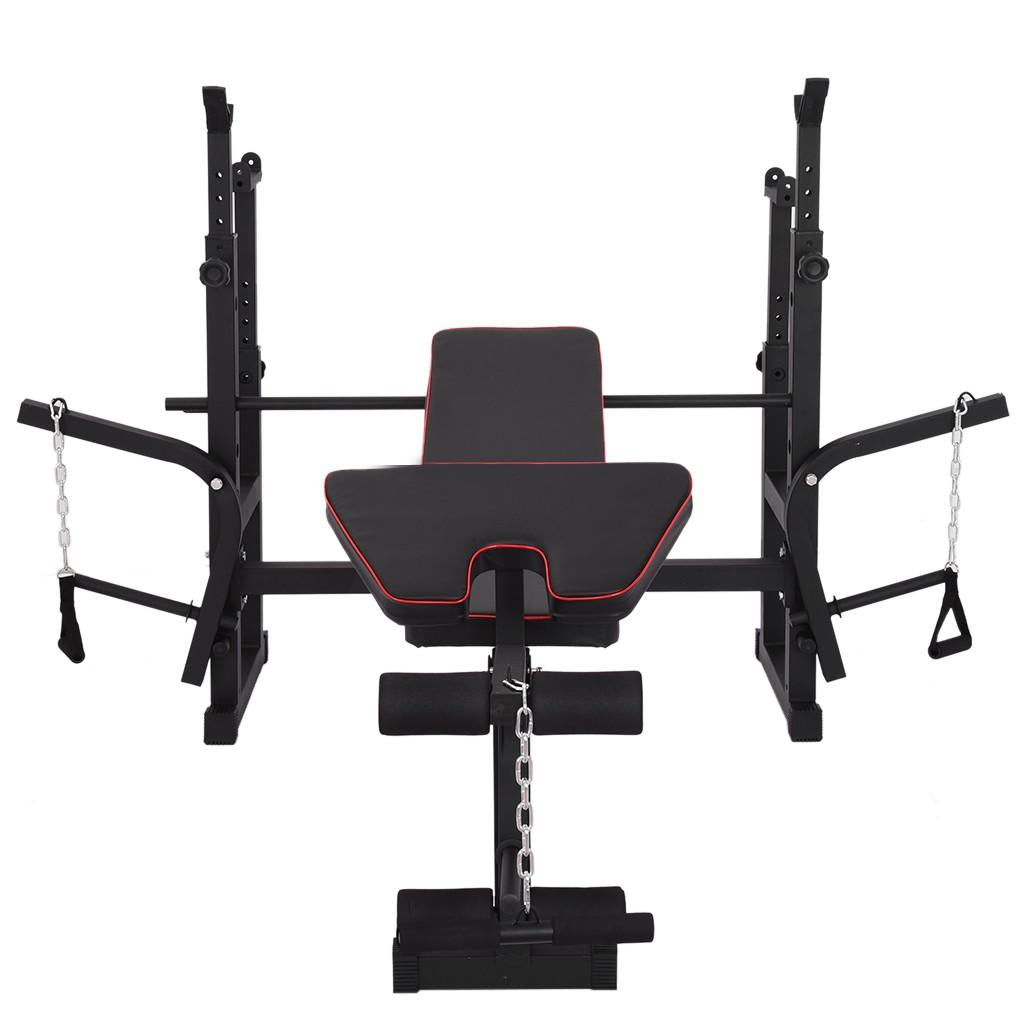 ESULOMP Multifunctional Weightlifting Bench Press Bench Barbell Bed Squat Rack Barbell