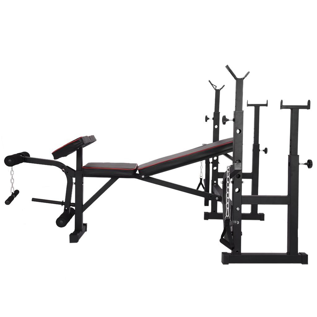 ESULOMP Multifunctional Weightlifting Bench Press Bench Barbell Bed Squat Rack Barbell
