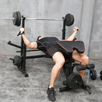 ESULOMP Multifunctional Weightlifting Bench Press Bench Barbell Bed Squat Rack Barbell