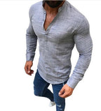 Men's Solid Color Shirt Long Sleeve