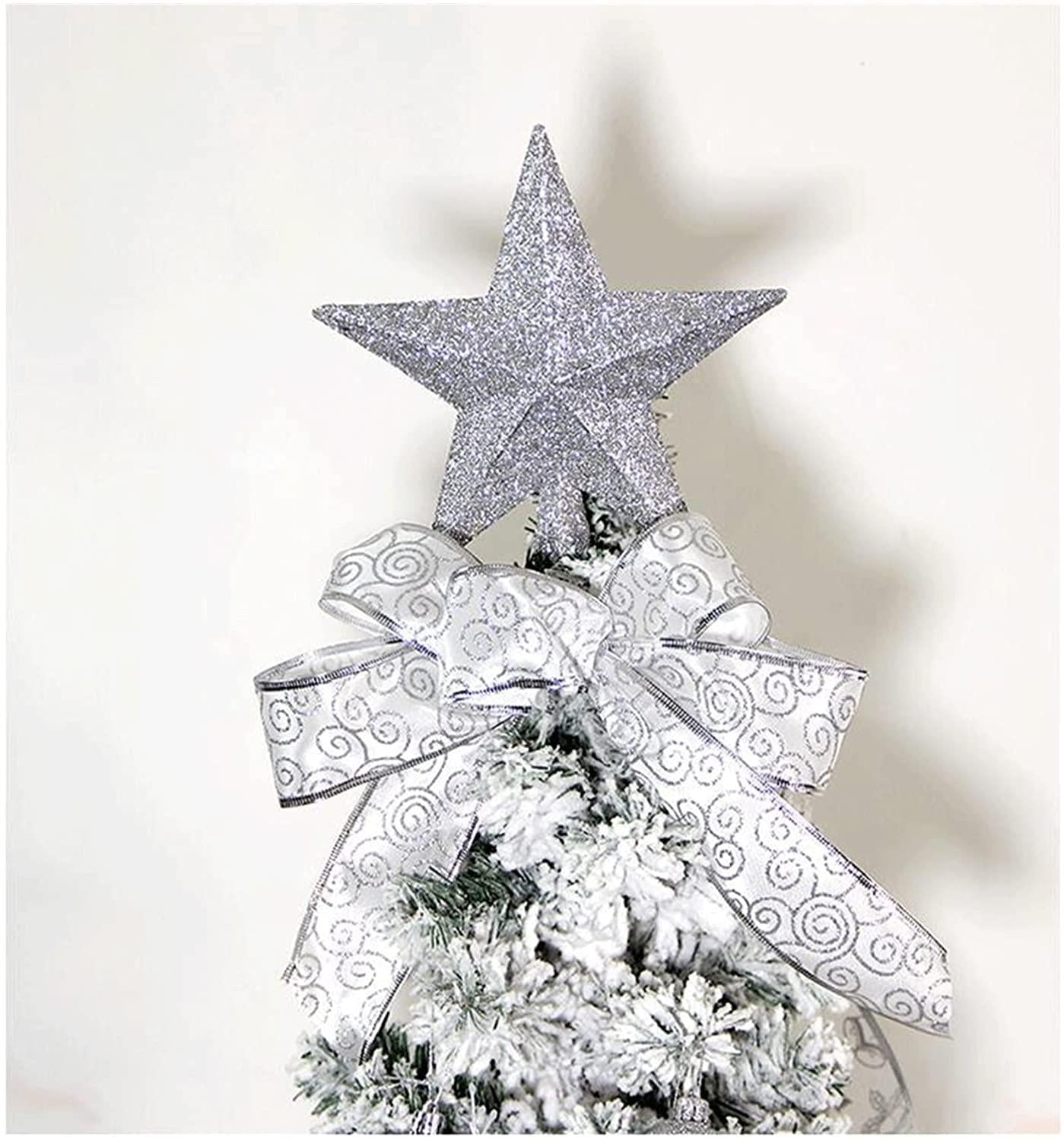 CYQLYGO Christmas Tree Home Shopping Mall Window Decoration Christmas Scene Photo Ornaments 1. 5 Cedar FlocSilver PackaLooForward to Christmas