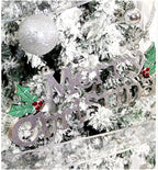 CYQLYGO Christmas Tree Home Shopping Mall Window Decoration Christmas Scene Photo Ornaments 1. 5 Cedar FlocSilver PackaLooForward to Christmas