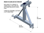 rj designs xhd 3 point log skidder - rls002 - designed and made in usa - super strength and durability - standard model without log chain