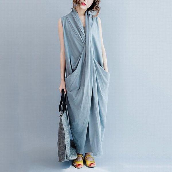 rich cotton crossing causal sleeveless dress ( updated)