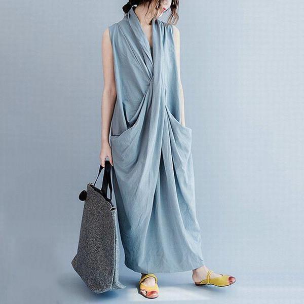 rich cotton crossing causal sleeveless dress ( updated)
