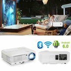 5000lm android wifi blue-tooth home theater projector 1080p online movie game tv