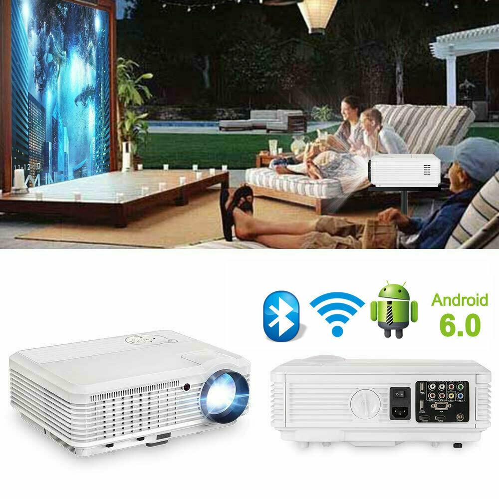5000lm android wifi blue-tooth home theater projector 1080p online movie game tv