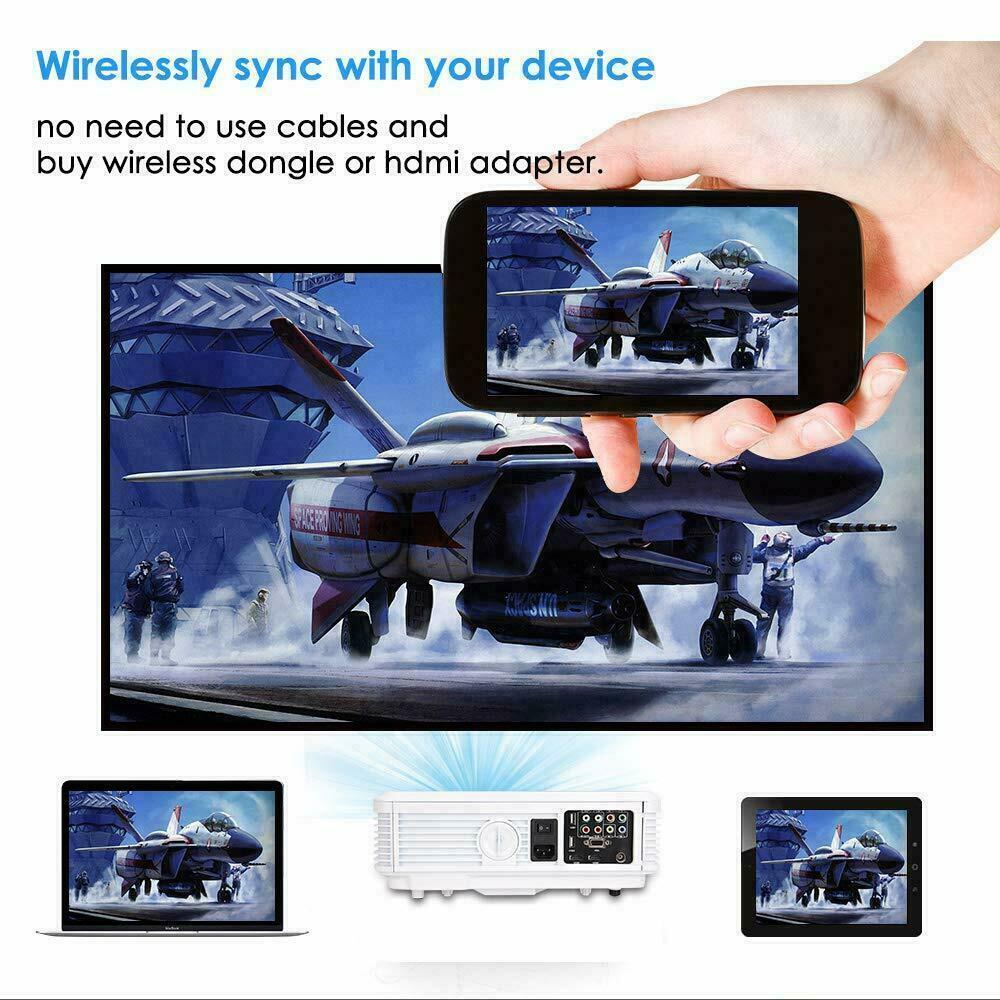 5000lm android wifi blue-tooth home theater projector 1080p online movie game tv