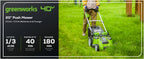 40V 20" Twin Blade Mower, 4.0Ah + 2.0Ah Battery