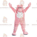 Customizable Pink and White Pig BIGGYMONKEYMascot Costume