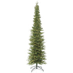 Vickerman 3.5' Bixley Pencil Fir Artificial Christmas Tree, Clear Dura-lit Lights - Faux Brixley Pencil Fir Christmas Tree - Seasonal Indoor Home Decor