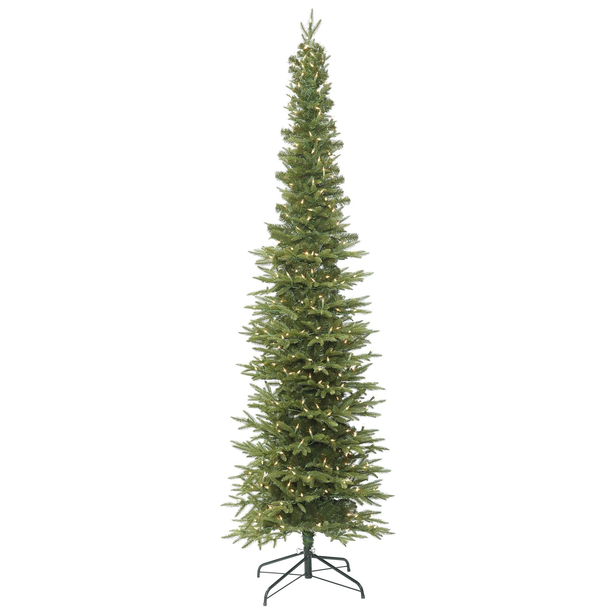 Vickerman 3.5' Bixley Pencil Fir Artificial Christmas Tree, Clear Dura-lit Lights - Faux Brixley Pencil Fir Christmas Tree - Seasonal Indoor Home Decor