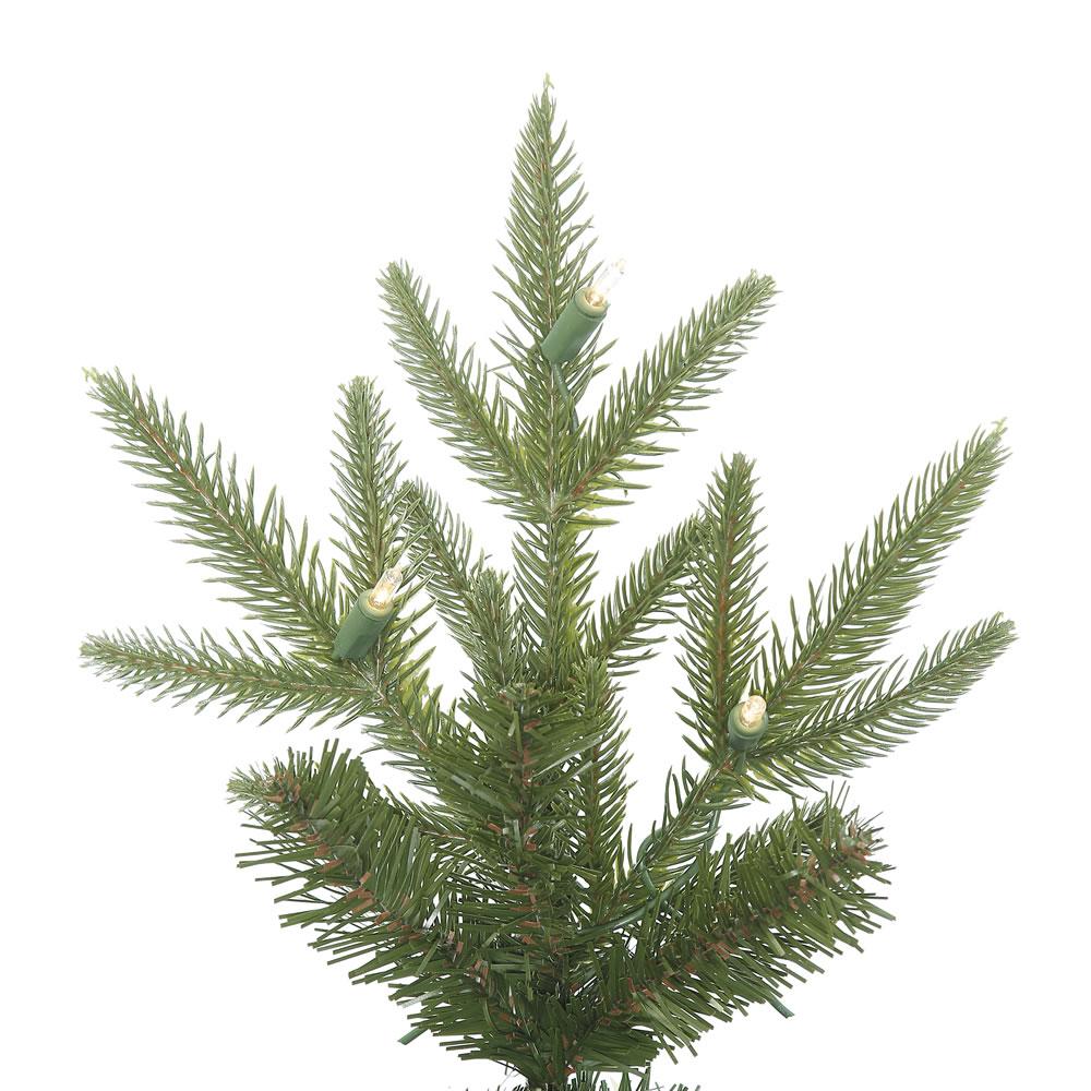 Vickerman 3.5' Bixley Pencil Fir Artificial Christmas Tree, Clear Dura-lit Lights - Faux Brixley Pencil Fir Christmas Tree - Seasonal Indoor Home Decor