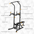 Soozier Exercise Pull-up Weight Machine Power Tower with Multiple Adjustable Positions for Strengthening Many Muscles