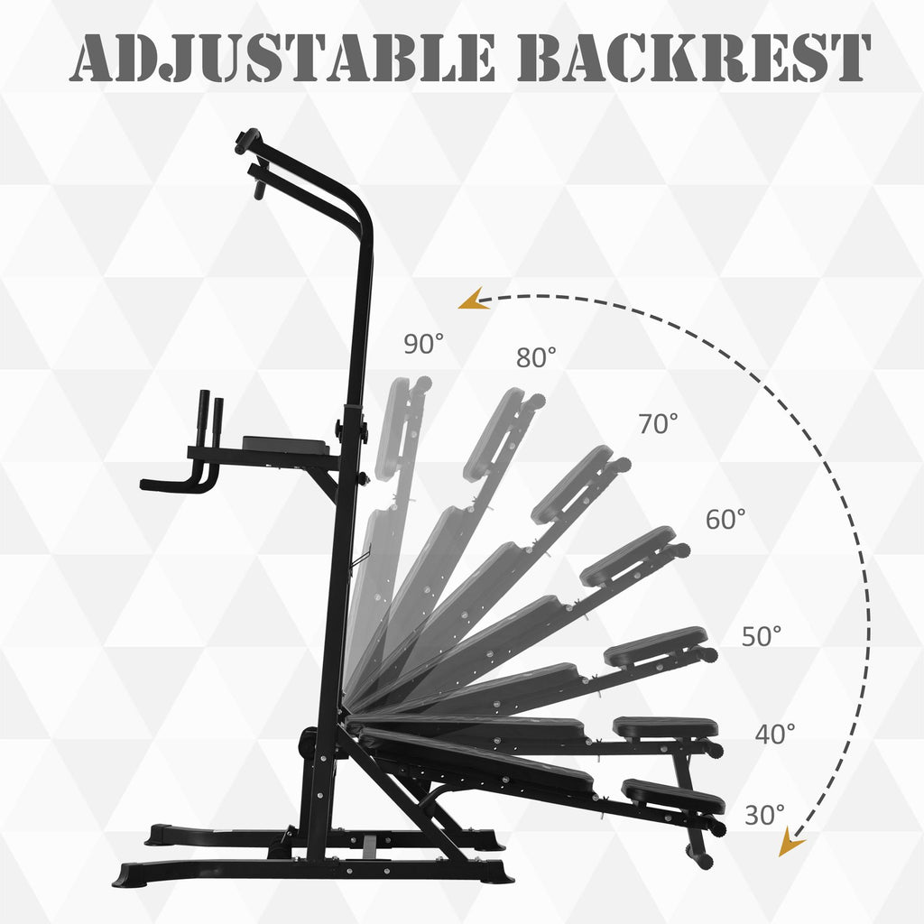 Soozier Exercise Pull-up Weight Machine Power Tower with Multiple Adjustable Positions for Strengthening Many Muscles