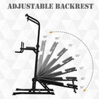 Soozier Exercise Pull-up Weight Machine Power Tower with Multiple Adjustable Positions for Strengthening Many Muscles
