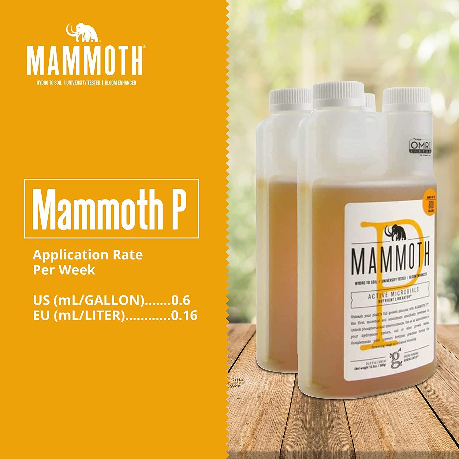 mammoth p bloom booster &amp; enhancer - plant nutrients for increased growth &amp; yield (500 milliliters)