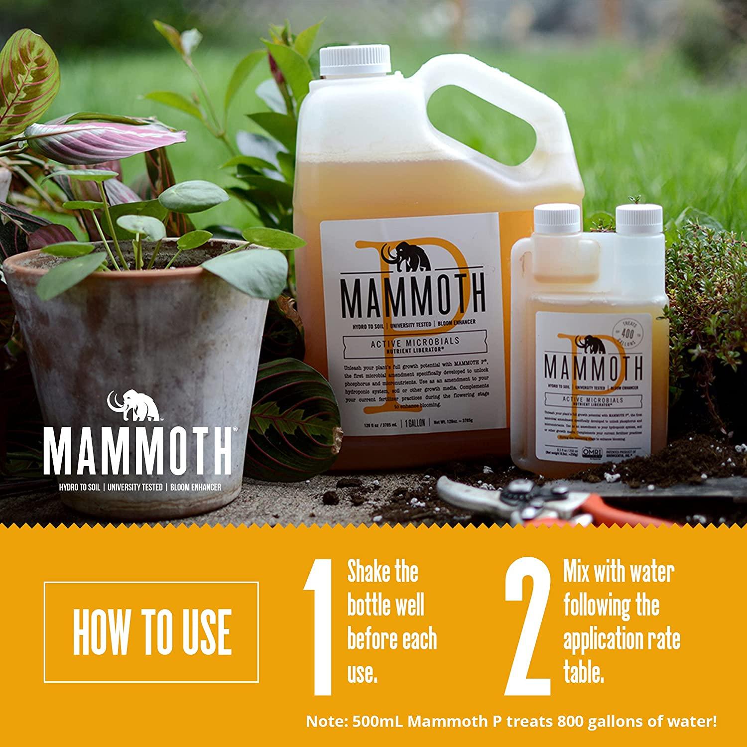 mammoth p bloom booster &amp; enhancer - plant nutrients for increased growth &amp; yield (500 milliliters)