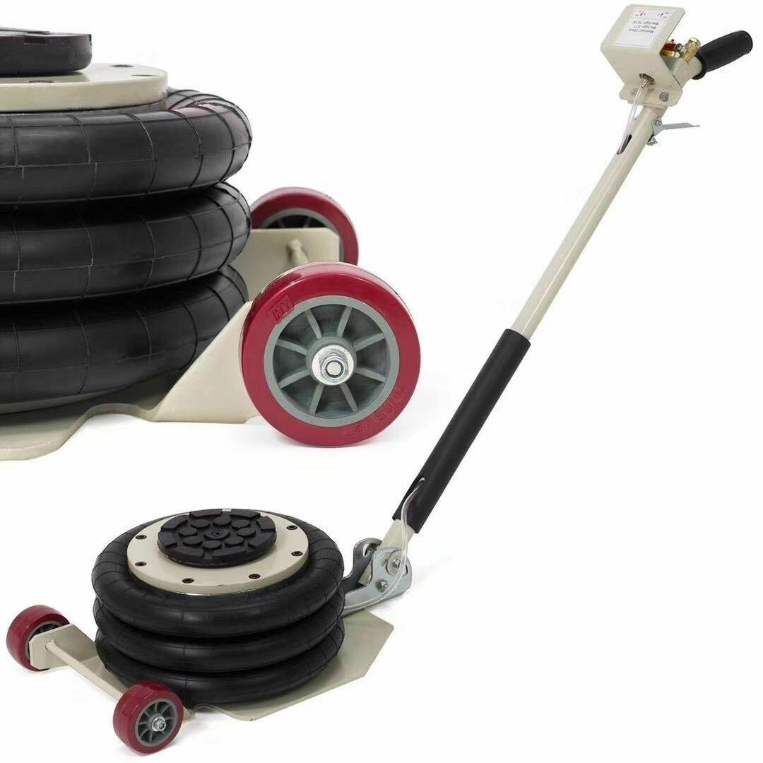 USED 6600lbs Triple bag air jack 3T Air Bag Folding rod Automobile Repair Lifter