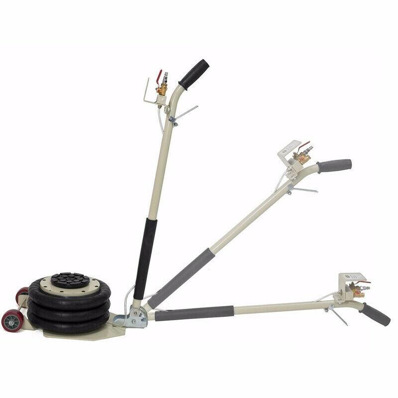 USED 6600lbs Triple bag air jack 3T Air Bag Folding rod Automobile Repair Lifter