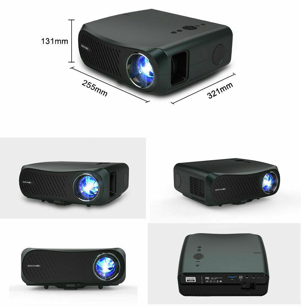 native 1080p led projector support 4k home theater office ppt tv hdmi smart fhd