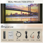 native 1080p led projector support 4k home theater office ppt tv hdmi smart fhd