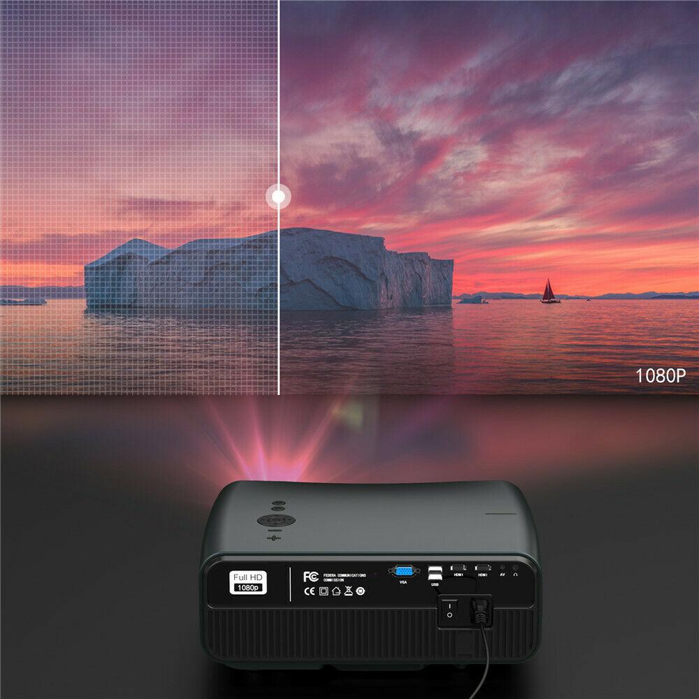 native 1080p led projector support 4k home theater office ppt tv hdmi smart fhd