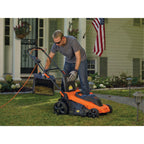 20-Inch Corded Electric Lawn Mower, Ultra Light Push Mower, 13-Amp High Output Motor, 3 in 1 Cutting Versatility, Tool Height Adjustment, 7-setting Cutting Height (MM2000)