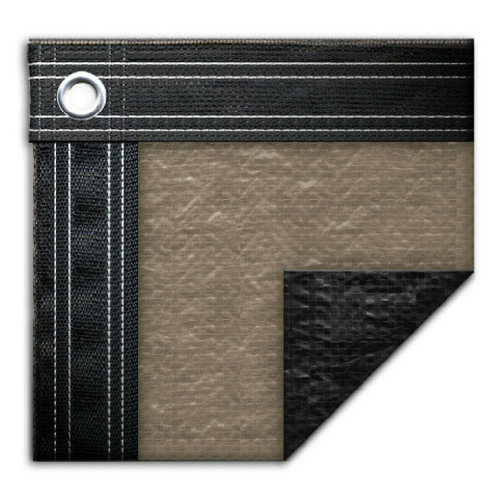 25' x 45' rectangle in-ground swimming pool winter cover 20 year - taupe