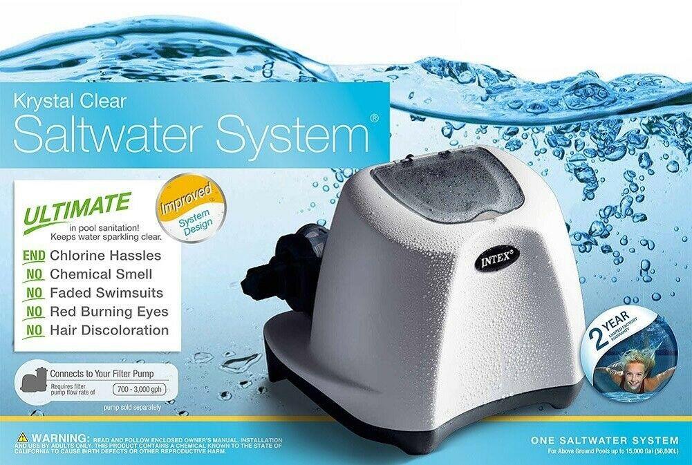 intex 26669eg saltwater system eco 15000 gallon above ground pools 110120v gfci