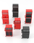 2-in-1 Rolling Tool Chest with 5 Drawers, Heavy-Duty Metal Tool Box with Wheels, Detachable Top Tool Box & Rolling Tool Cabinet for Garage, DIY (5-Drawers, Black)