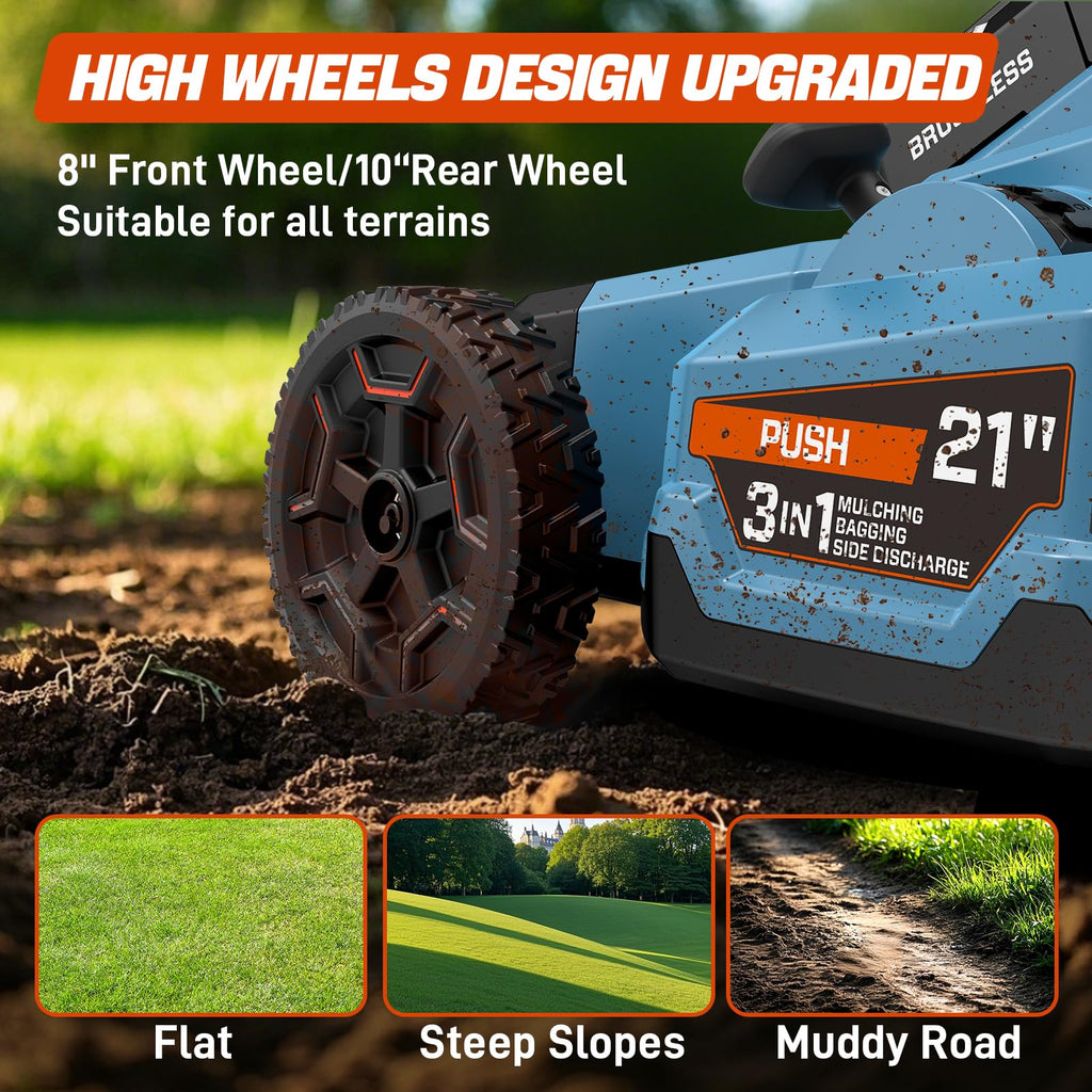 X6 60V Max 21" Self-Propelled Mower, 3-in-1 w/ 8Ah Battery &amp; Charger, Smart Display, 7-Level Adj. (Note: Battery &amp; Mower Shipped Separately)