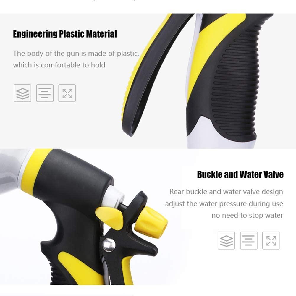Garden Hose with Nozzle, 8 Function Nozzles and Holder Water Volume Adjustment for Lawn Care Watering Flowers and Car Wash Pets,32 ft