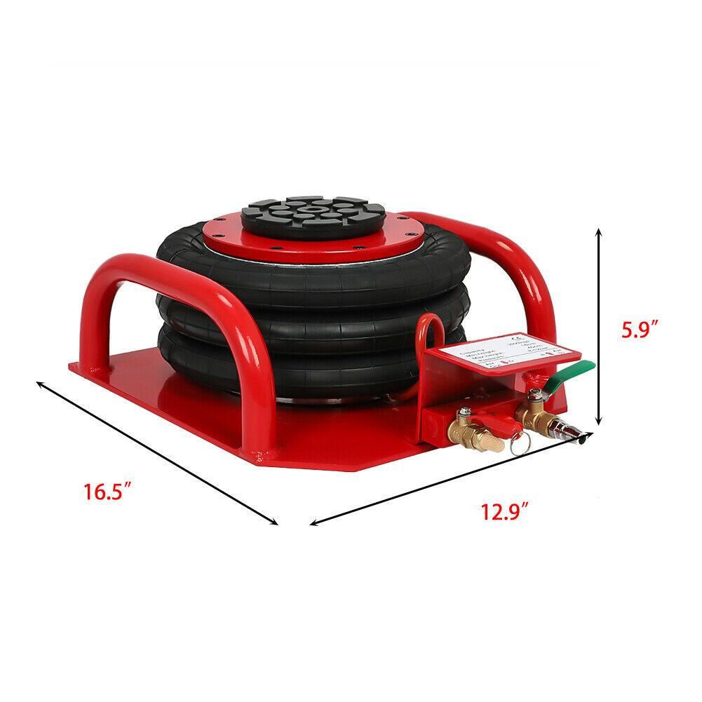 3 Ton Triple Bag Air Jack 6600 LBS 16" Lifting Height Air Bag Jack Lift
