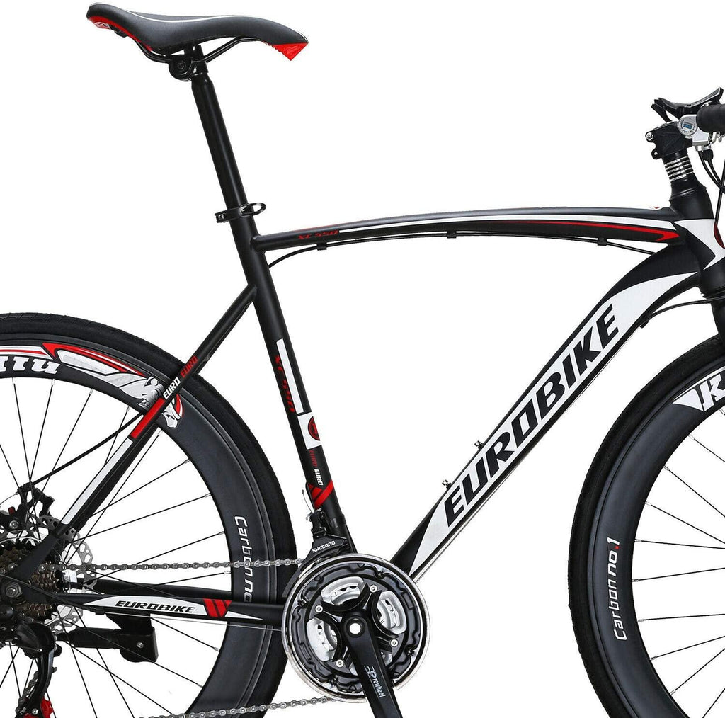 Eurobike Road Bikes 700C Wheels 54cm Frame Adult Racing Bicycle 21 Speed (60mm)