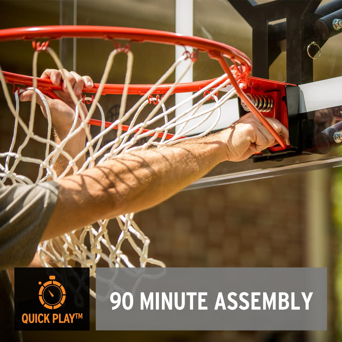 Silverback NXT 50" Backboard Portable Height-Adjustable Basketball Hoop